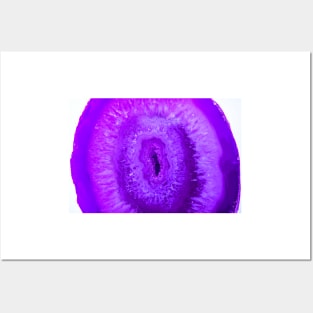 AGATE ULTRA VIOLET PURPLE NATURAL GEMSTONE Posters and Art